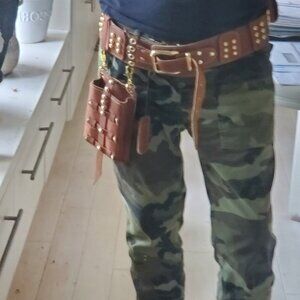 🔥Brand New -Boho Meets Steampunk – Artisan Leather Belt & Phone Holster Rig 🔥